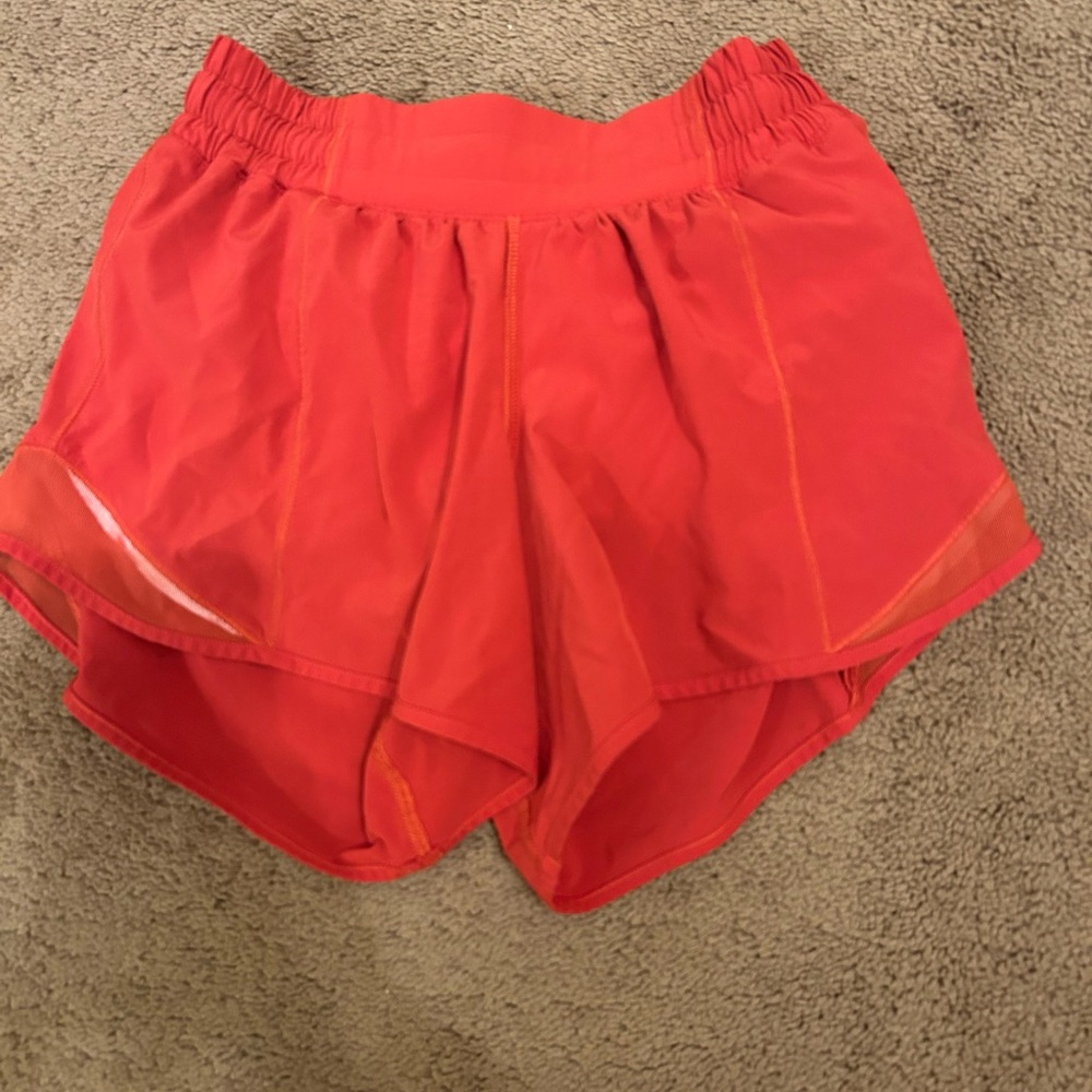 Lululemon Red Athletic Shorts